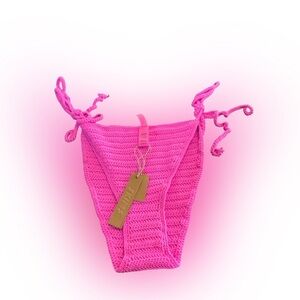 SKIMS 🌸Crochet🌸 Swim Tie Bikini Bottom in Taffy - SZ 3X